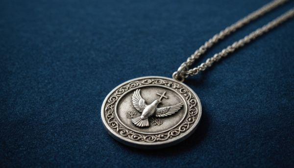 Que racontent les symboles gravés sur une médaille de baptême ?
